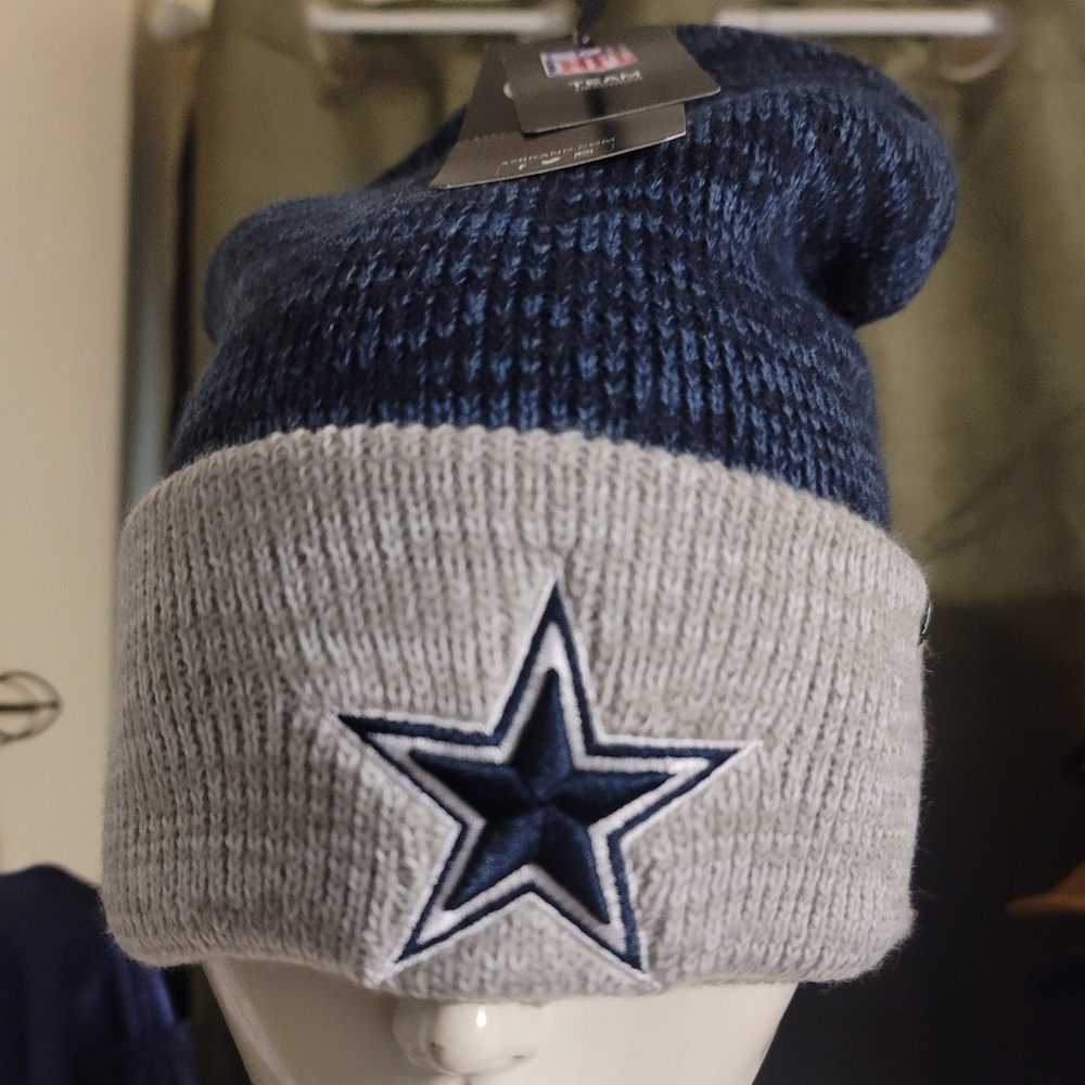 🔥SALE Dallas Cowboys Blue and Gray Star Beanie